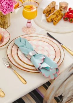MacKenzie-ChildsRosy Check Enamel Salad/Dessert Plate