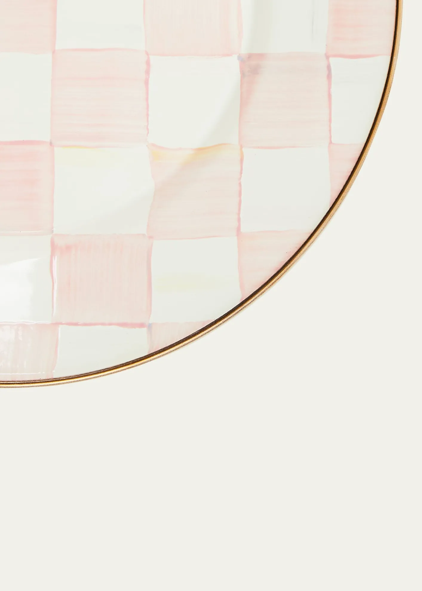 MacKenzie-ChildsRosy Check Enamel Dinner Plate