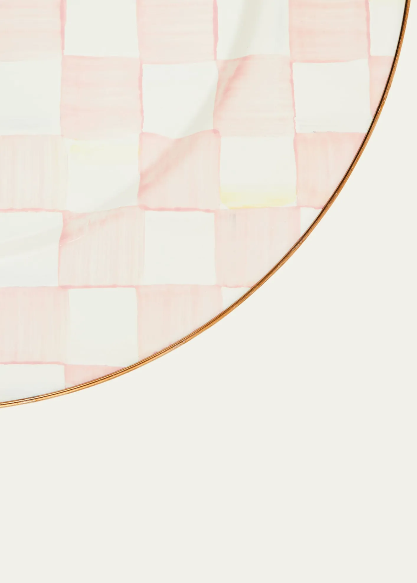 MacKenzie-ChildsRosy Check Enamel Charger Plate