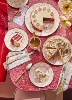 MacKenzie-ChildsRosy Check Enamel Charger Plate