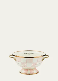 MacKenzie-ChildsRosy Check Enamel Colander, Small