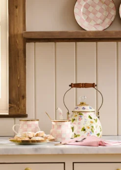 MacKenzie-ChildsRosy Check Enamel Mug