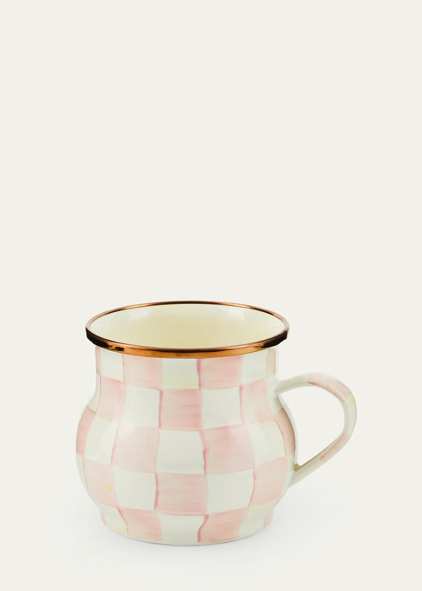 MacKenzie-ChildsRosy Check Enamel Mug