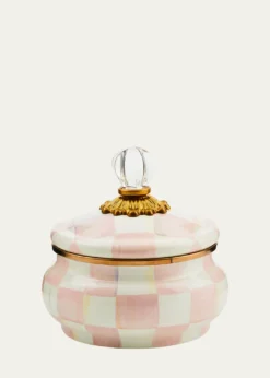 MacKenzie-ChildsRosy Check Enamel Squashed Pot