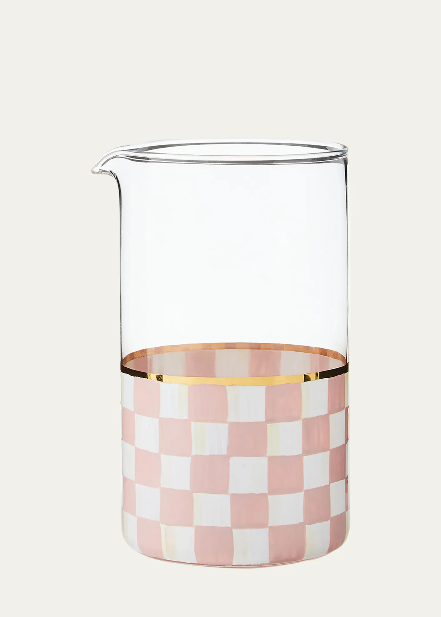 MacKenzie-ChildsRosy Check Mixing Glass
