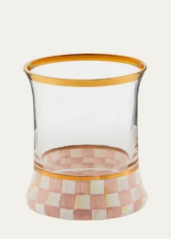 MacKenzie-ChildsRosy Check Tumbler Glasses, Set of 2