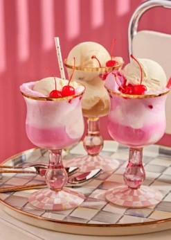MacKenzie-ChildsRosy Check Wine Glass