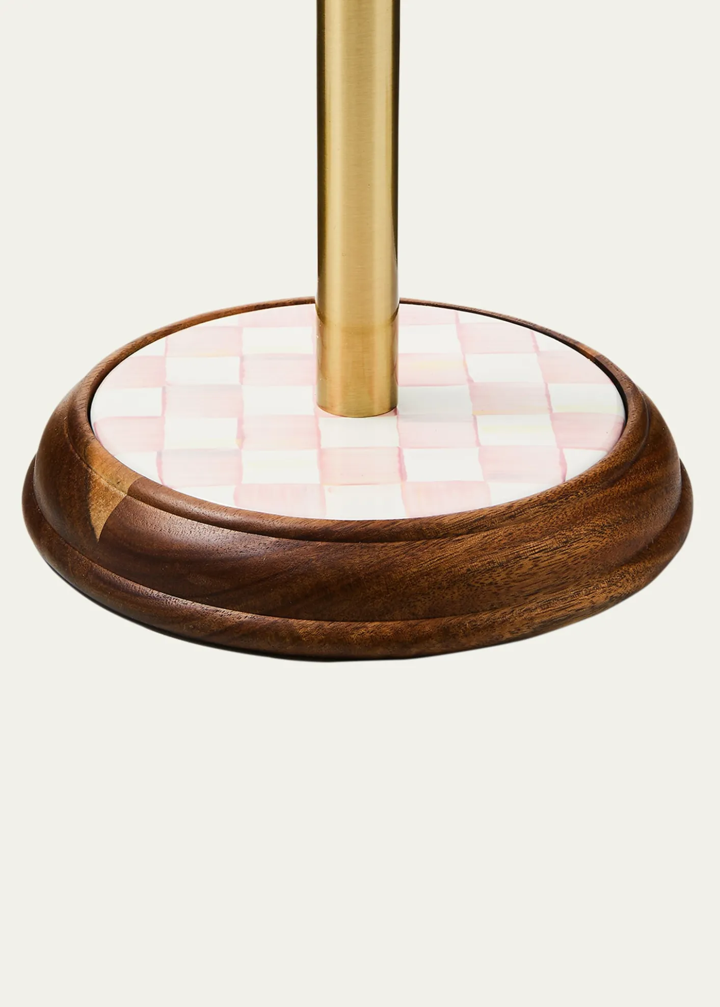 MacKenzie-ChildsRosy Check Wood Paper Towel Holder