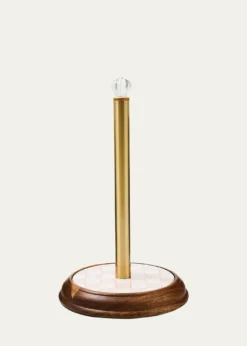 MacKenzie-ChildsRosy Check Wood Paper Towel Holder