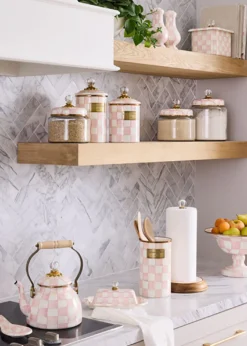 MacKenzie-ChildsRosy Check Wood Paper Towel Holder