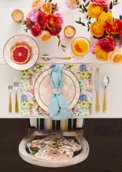 MacKenzie-ChildsRosy English Garden Enamel Salad/Dessert Plate