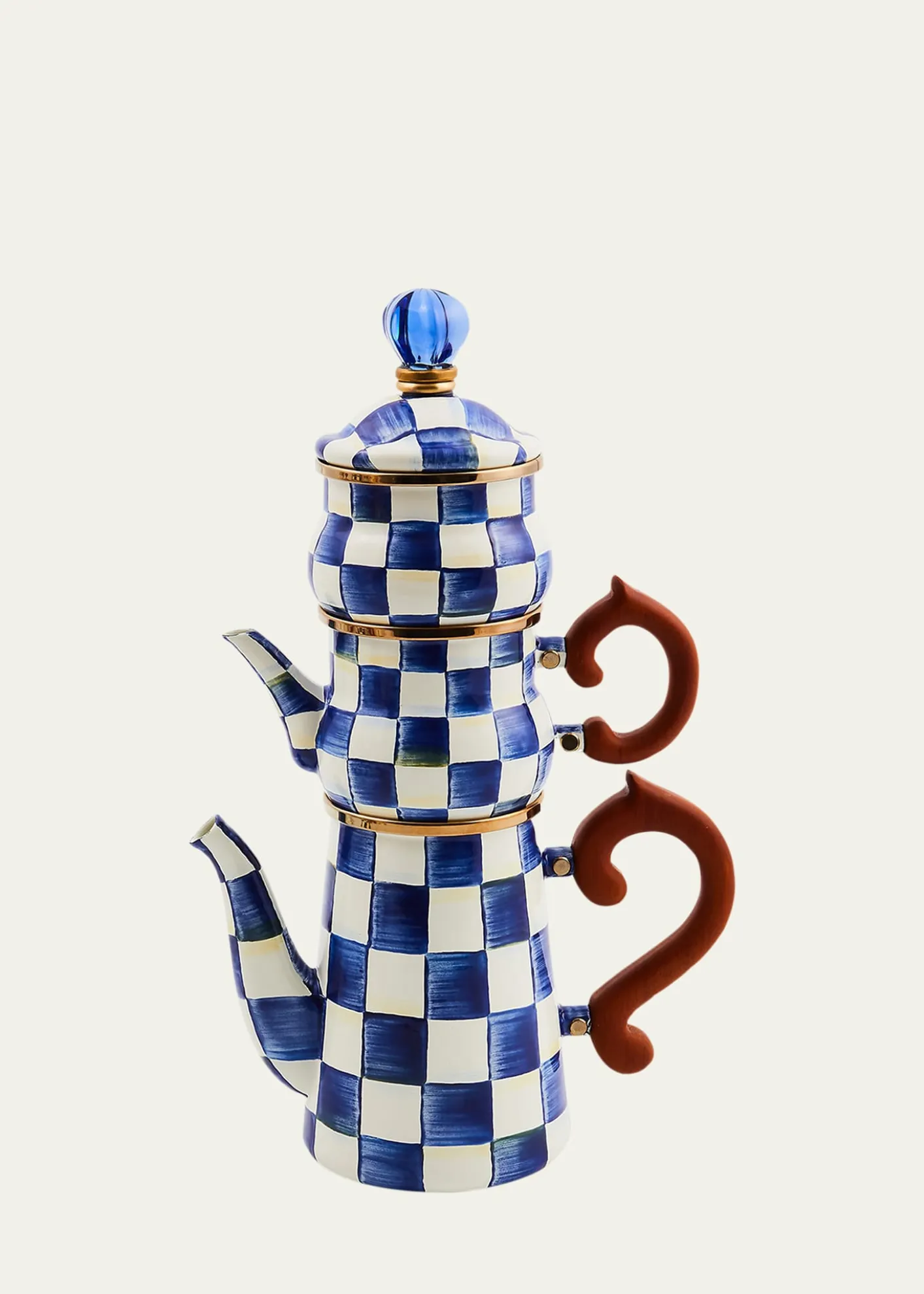 MacKenzie-ChildsRoyal Check Stackable Coffee Set