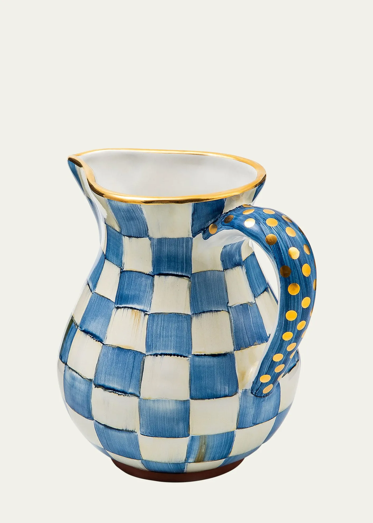 MacKenzie-ChildsRoyal Check Portly Pitcher, 52 oz.
