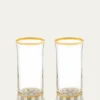 MacKenzie-ChildsSterling Check Highball Glass, Set of 2