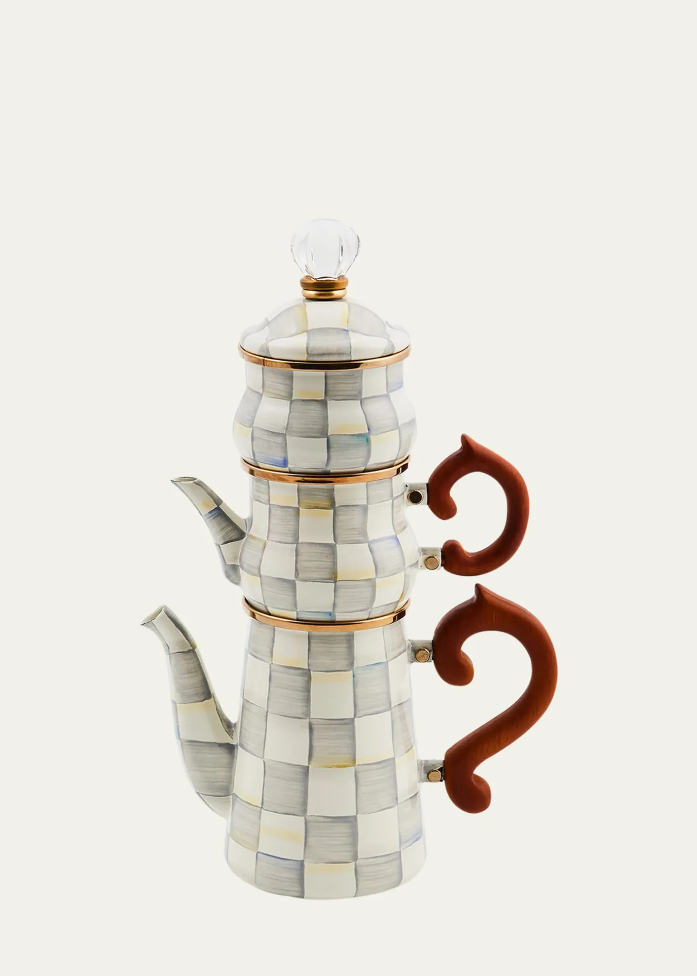 MacKenzie-ChildsSterling Check Stackable Coffee Set