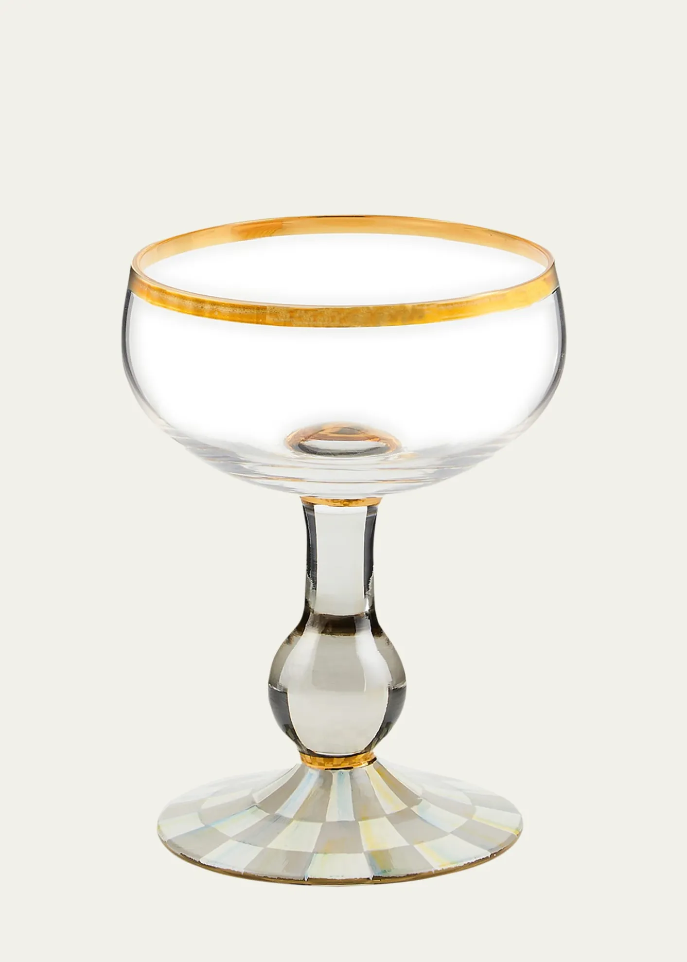 MacKenzie-ChildsSterling Check Coupe Glass