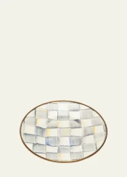 MacKenzie-ChildsSterling Check Enamel Saucer