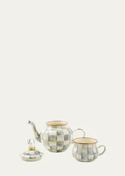 MacKenzie-ChildsSterling Check Enamel High Tea