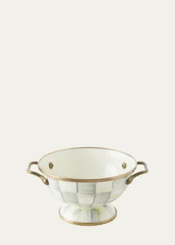 MacKenzie-ChildsSterling Check Enamel Simply Anything Bowl