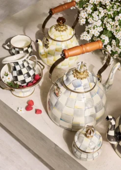 MacKenzie-ChildsSterling Check Enamel Simply Anything Bowl