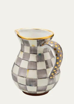 MacKenzie-ChildsSterling Check Portly Pitcher, 52 oz.