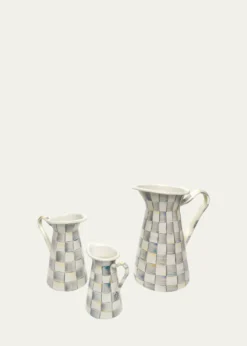 MacKenzie-ChildsSterling Check Enamel Practical Pitcher, Medium