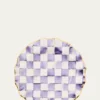MacKenzie-ChildsViolet Check Fluted Ceramic Dinner Plate