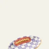MacKenzie-ChildsViolet Check Football Plate