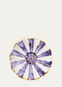 MacKenzie-ChildsViolet Check Ceramic Saucer
