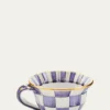 MacKenzie-ChildsViolet Check Ceramic Teacup