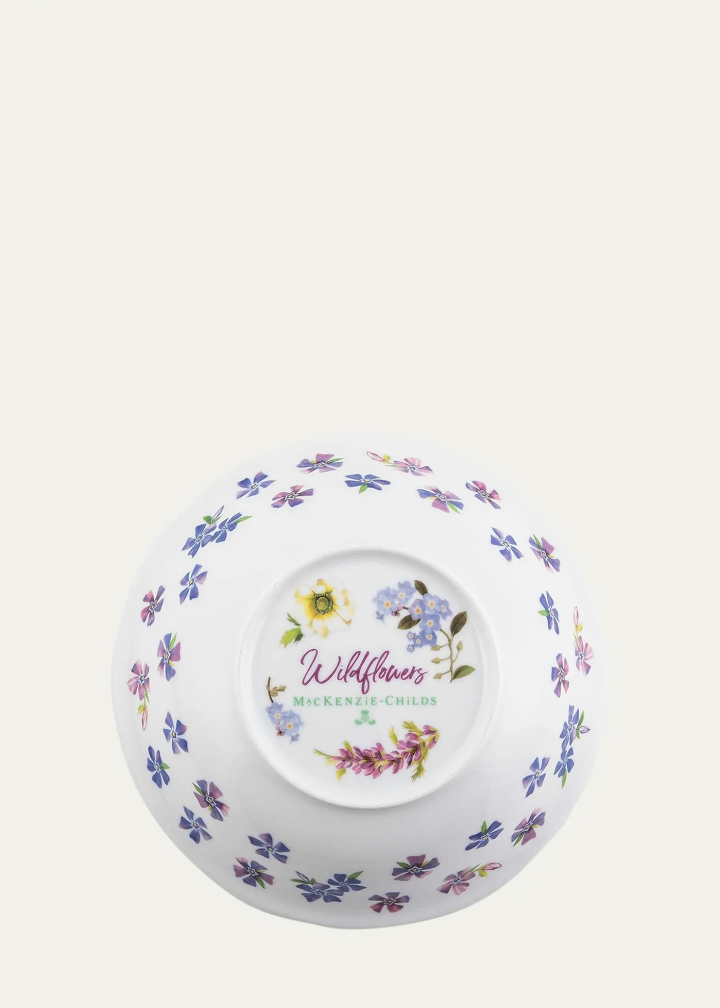 MacKenzie-ChildsWildflowers Serving Bowl, Green
