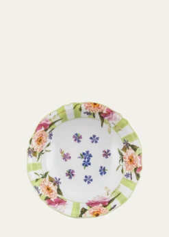 MacKenzie-ChildsWildflowers Serving Bowl, Green