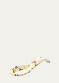 MacKenzie-ChildsWildflowers Yellow Enamel Spoon Rest