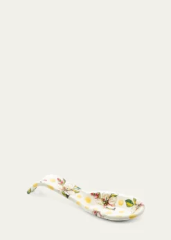 MacKenzie-ChildsWildflowers Yellow Enamel Spoon Rest