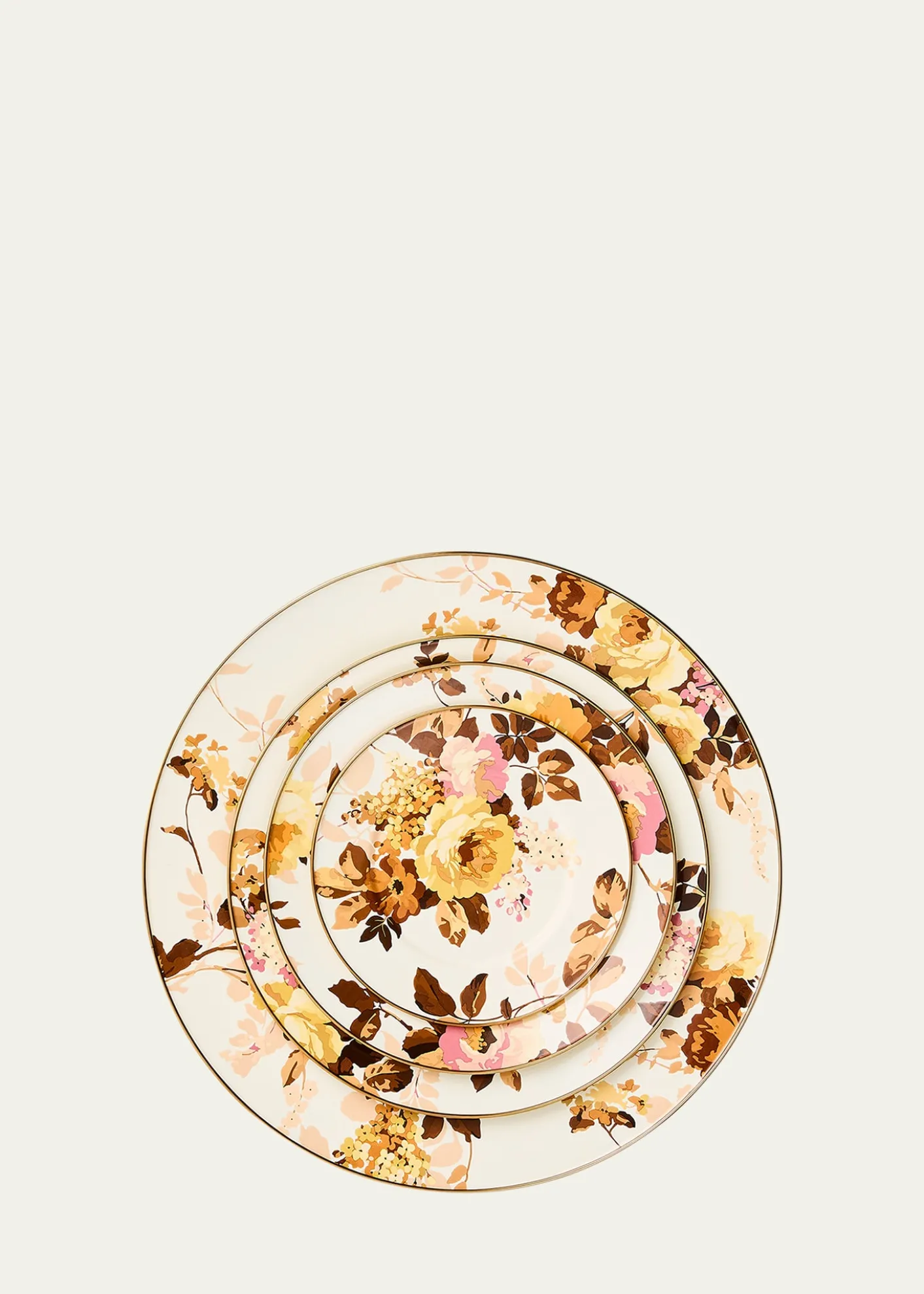 MacKenzie-ChildsWild Rose White Dinner Plate