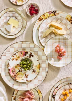 MacKenzie-ChildsWild Rose White Dinner Plate