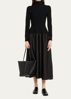 MaedenBoulevard Medium Padded Leather Tote Bag