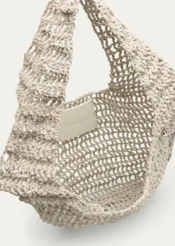 MaedenCrochet Market Shoulder Bag in Nappa Leather