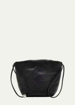 MaedenMiami Twisted Leather Drawstring Pouch Bag