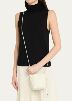 MaedenMiami Twisted Leather Drawstring Pouch Bag