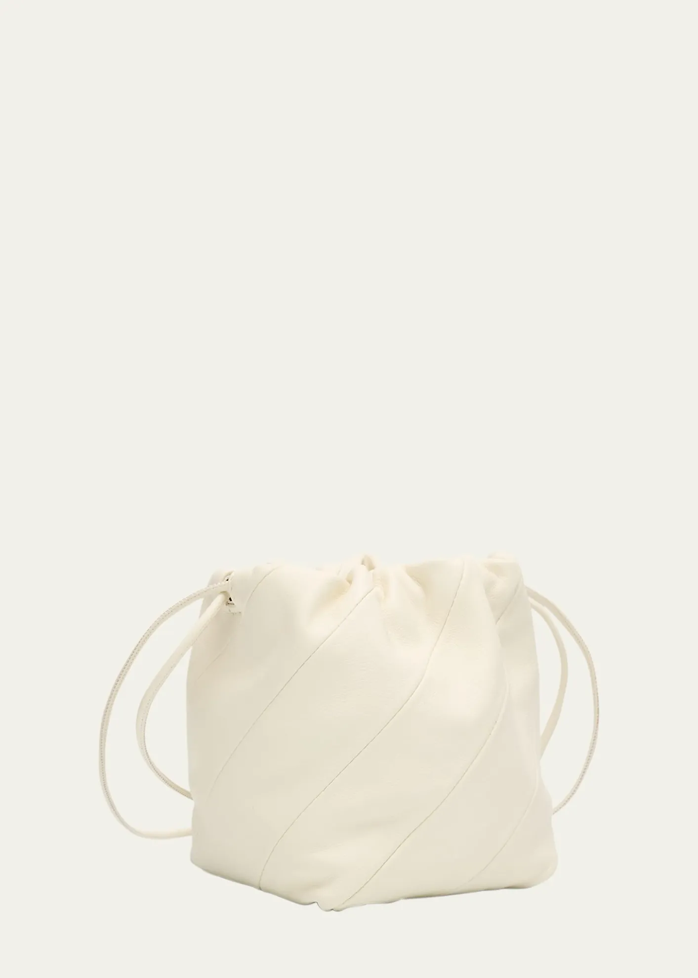 MaedenMiami Twisted Leather Drawstring Pouch Bag