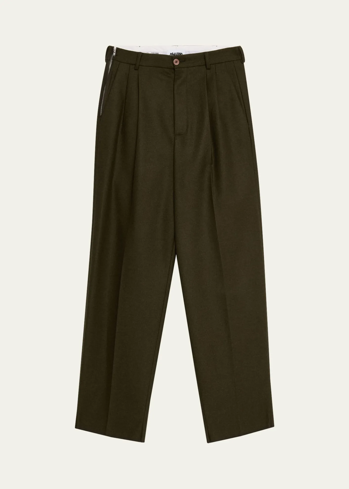MaglianoMen's Signature Wool Double-Pleat Pants
