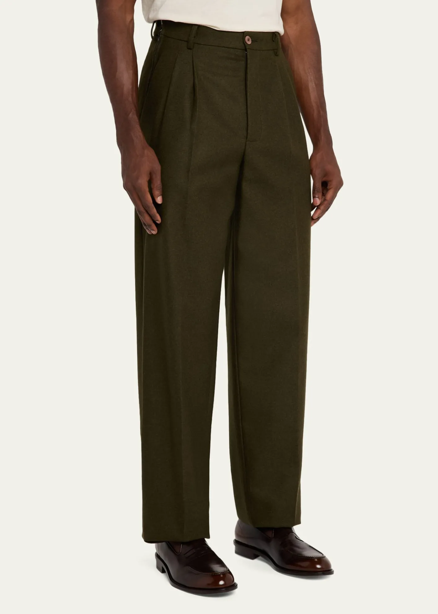 MaglianoMen's Signature Wool Double-Pleat Pants