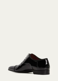 MagnanniMen's Jadiel Patent Cap-Toe Oxfords
