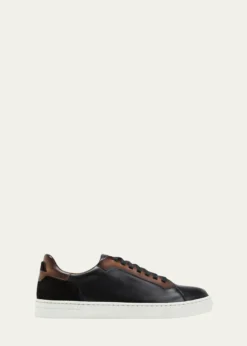 MagnanniMen's Amadeo Bicolor Leather Low-Top Sneakers