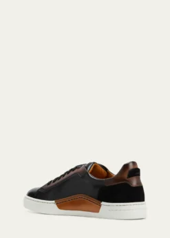 MagnanniMen's Amadeo Bicolor Leather Low-Top Sneakers