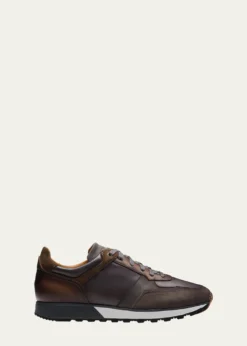 MagnanniMen's Arco Leather Runner Sneakers