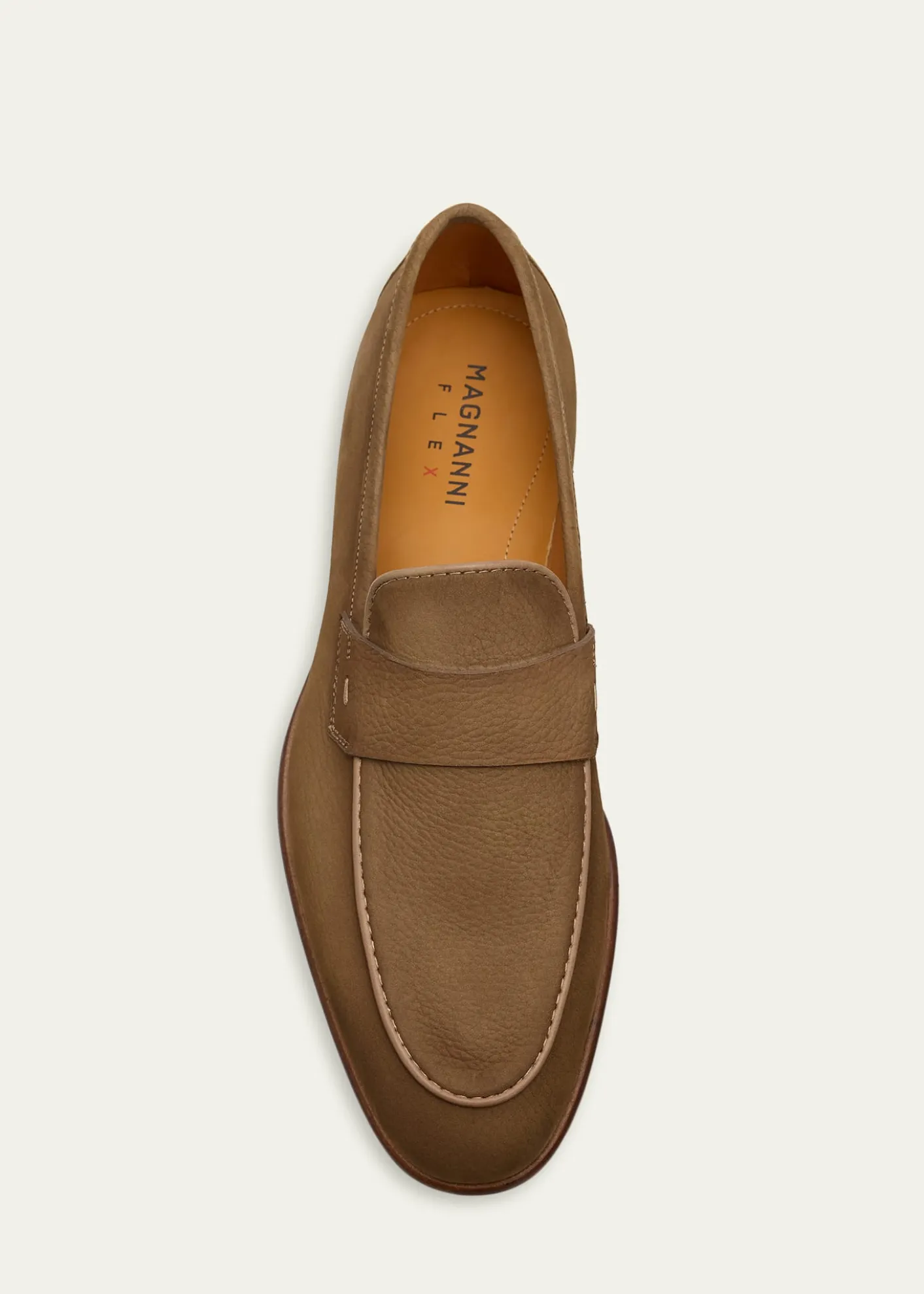 MagnanniMen's Duerro Grained Leather Penny Loafers