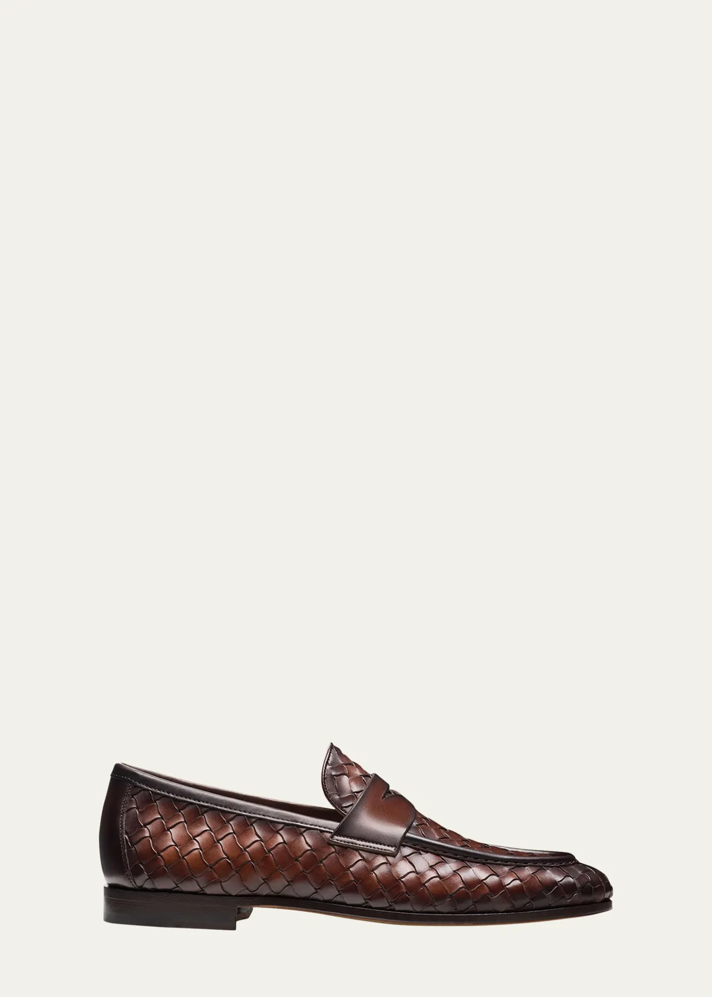 MagnanniMen's Hyde Woven Leather Penny Loafers