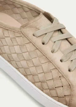 MagnanniMen's Kennedy Woven Suede Low-Top Sneakers